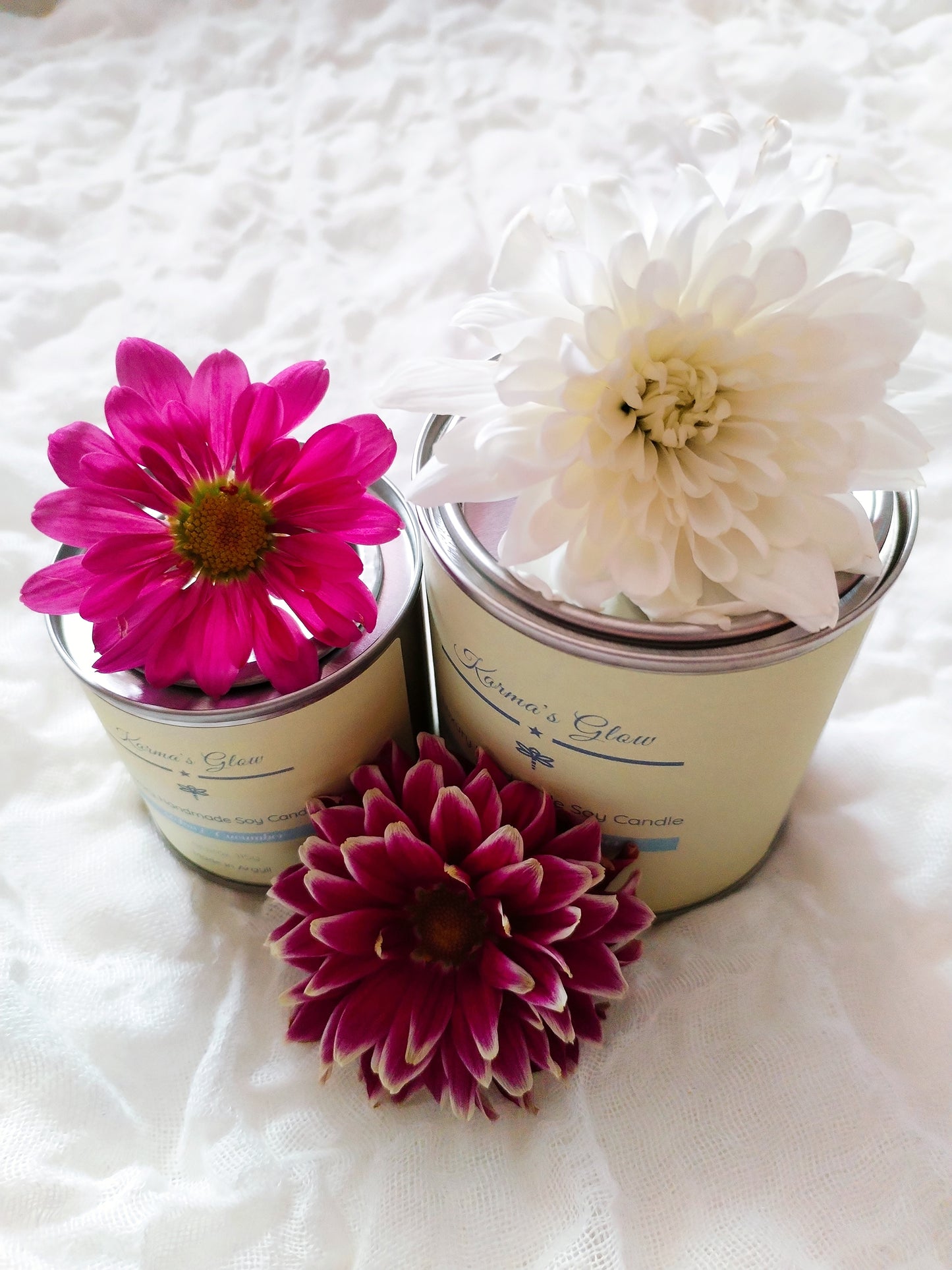 Scented Candle - Luxury Fragrance - Soy Wax - Small Candle Tin - Melon & Cucumber - 115g approx. - Vegan