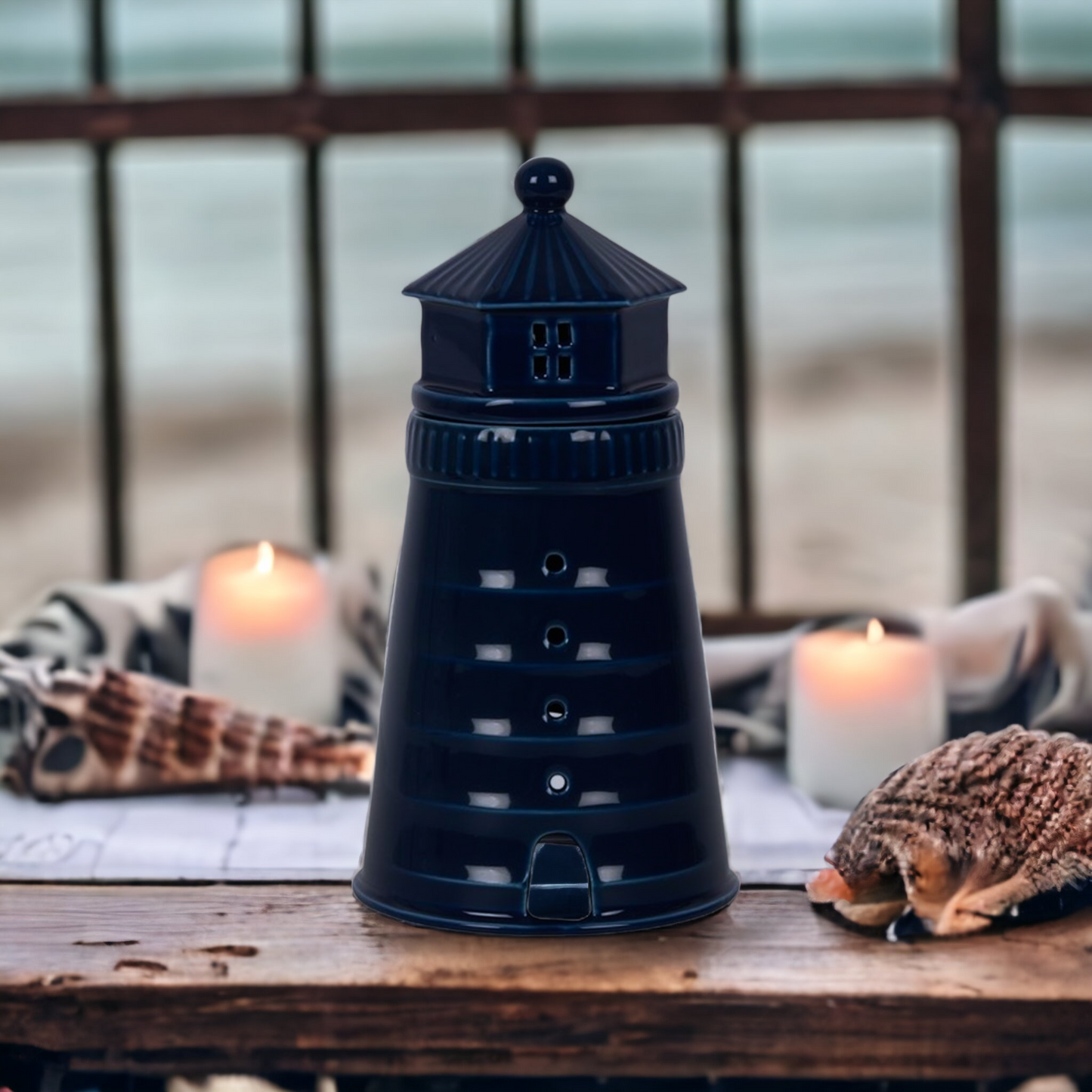 Blue Lighthouse Oil Burner