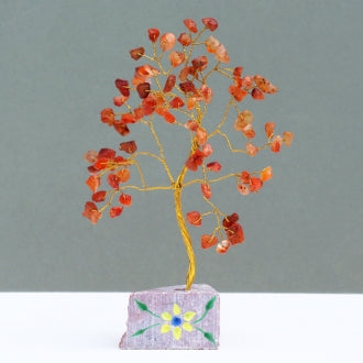 Carnelian Crystal Gemstone Tree - 80 Stone