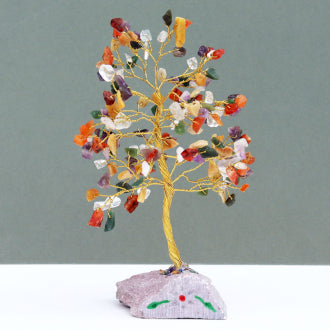 Elegant 160-Stone Multi-Gem Gemstone Tree: A Symphony of Healing Energies