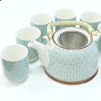 Herbal Teapot Set - Green Mosaic