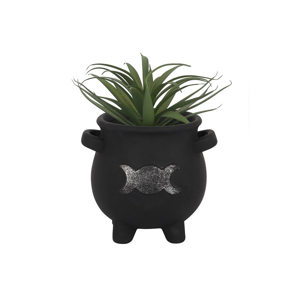 Triple Moon Cauldron Terracotta Plant Pot