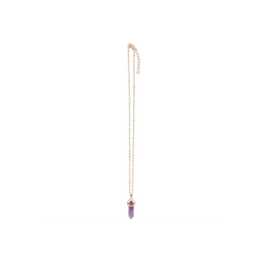 Amethyst Crystal Necklace Card