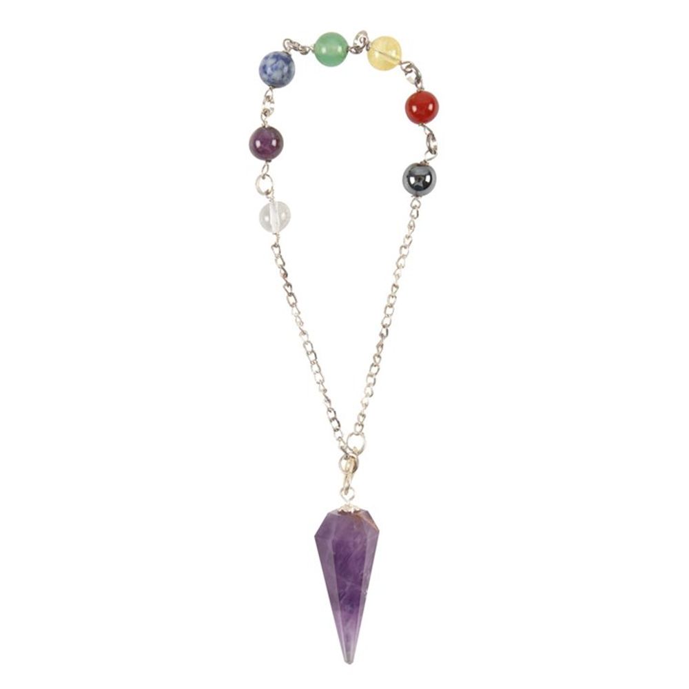 Harness Energy with Amethyst Chakra Pendulum Bracelet - Balancing and Focusing