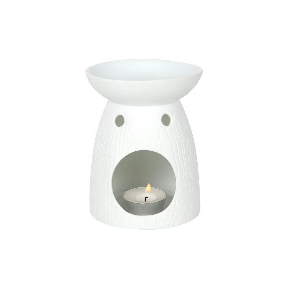 White Ceramic Tree of Life Oil Burner