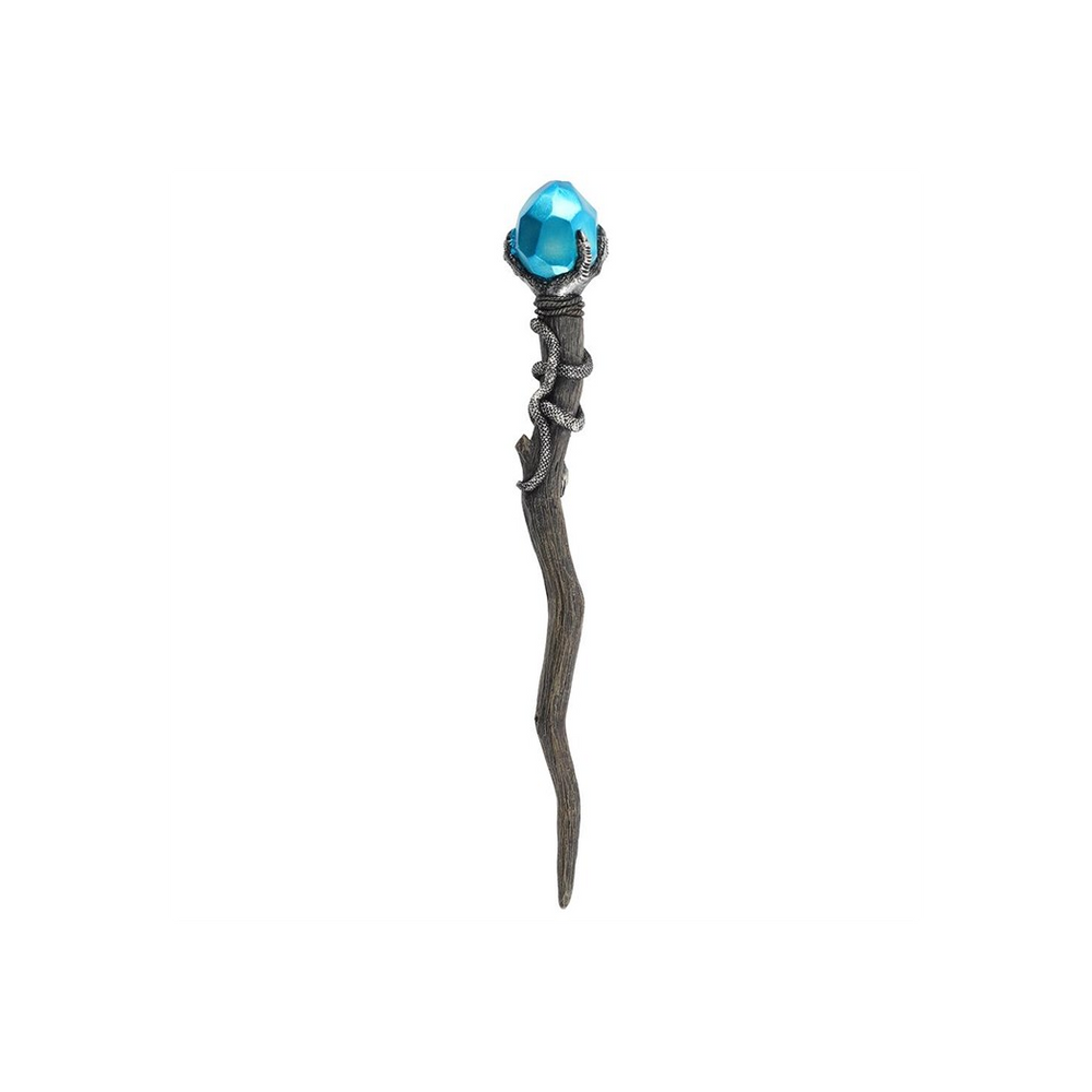 Silver Claw Wand with Blue Gem