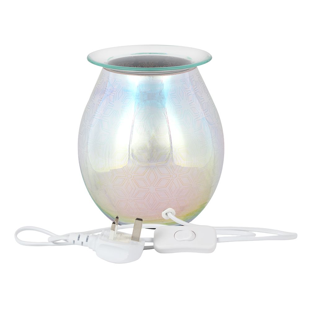 Electric Oil / Wax Melt Burner 3D Geometric Flower Light Up