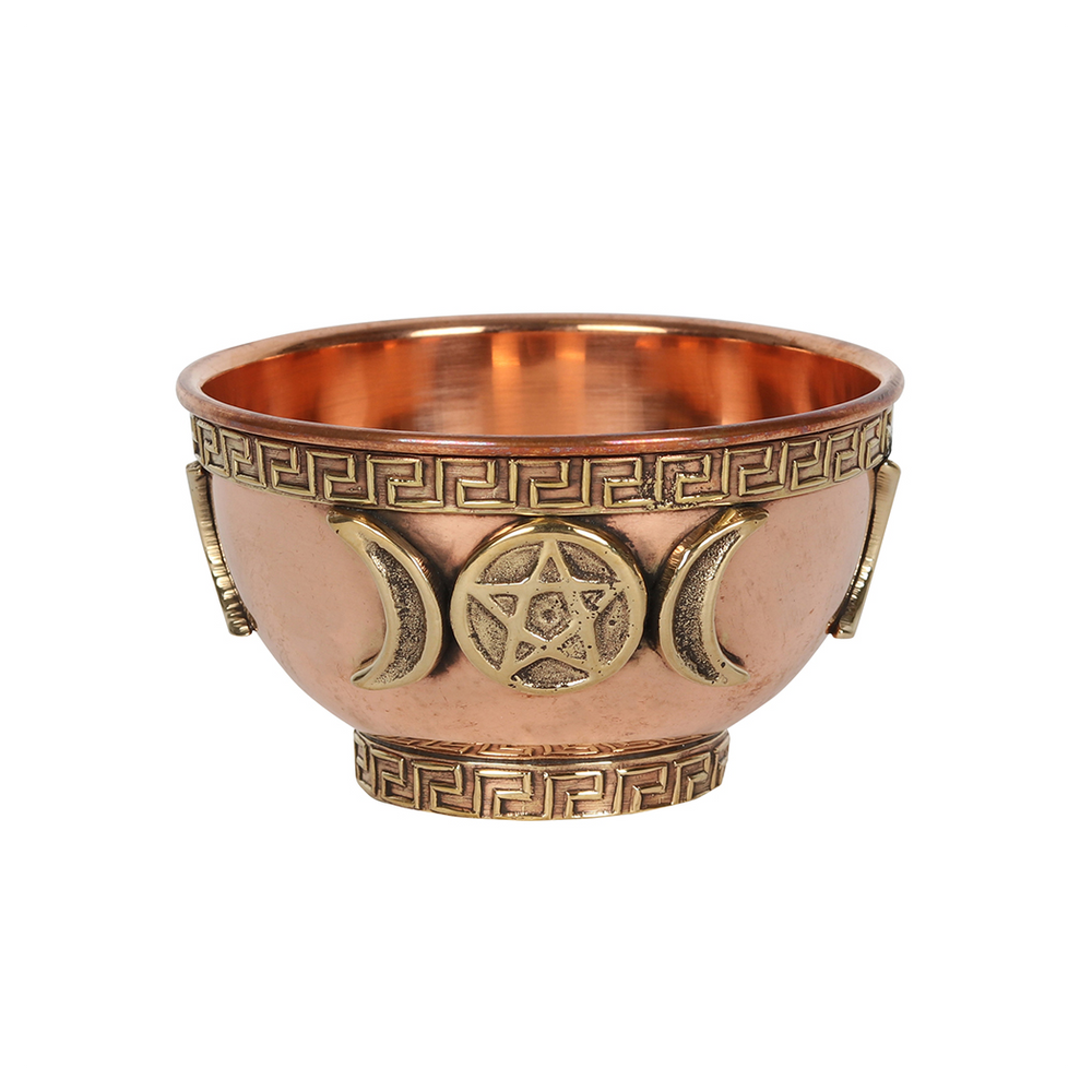 Triple Moon Brass Offering Bowl