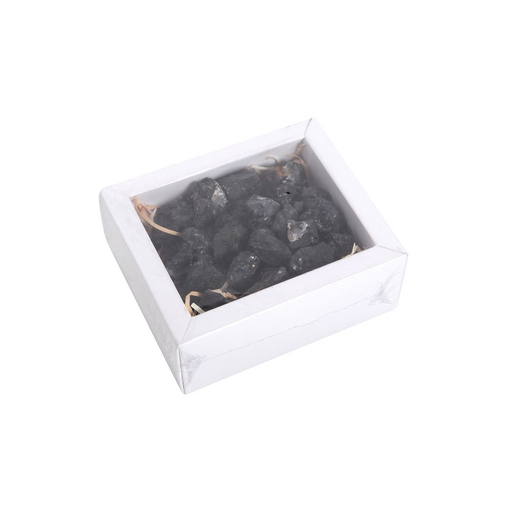 Box of  Black Tourmaline Rough Crystal Chips