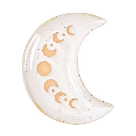 Enhance Your Décor with a 12cm Moon Phase Crescent Ceramic Trinket Tray