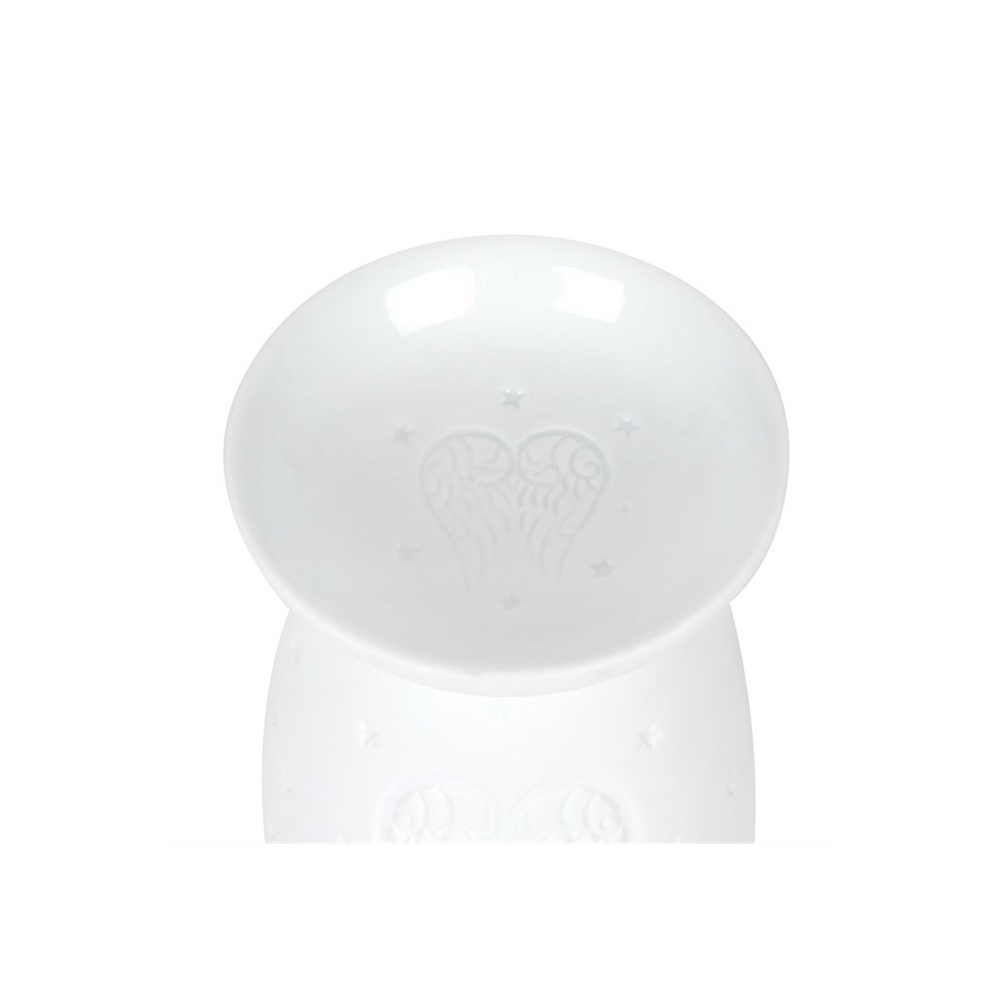 White Ceramic Angel Wings Oil Burner