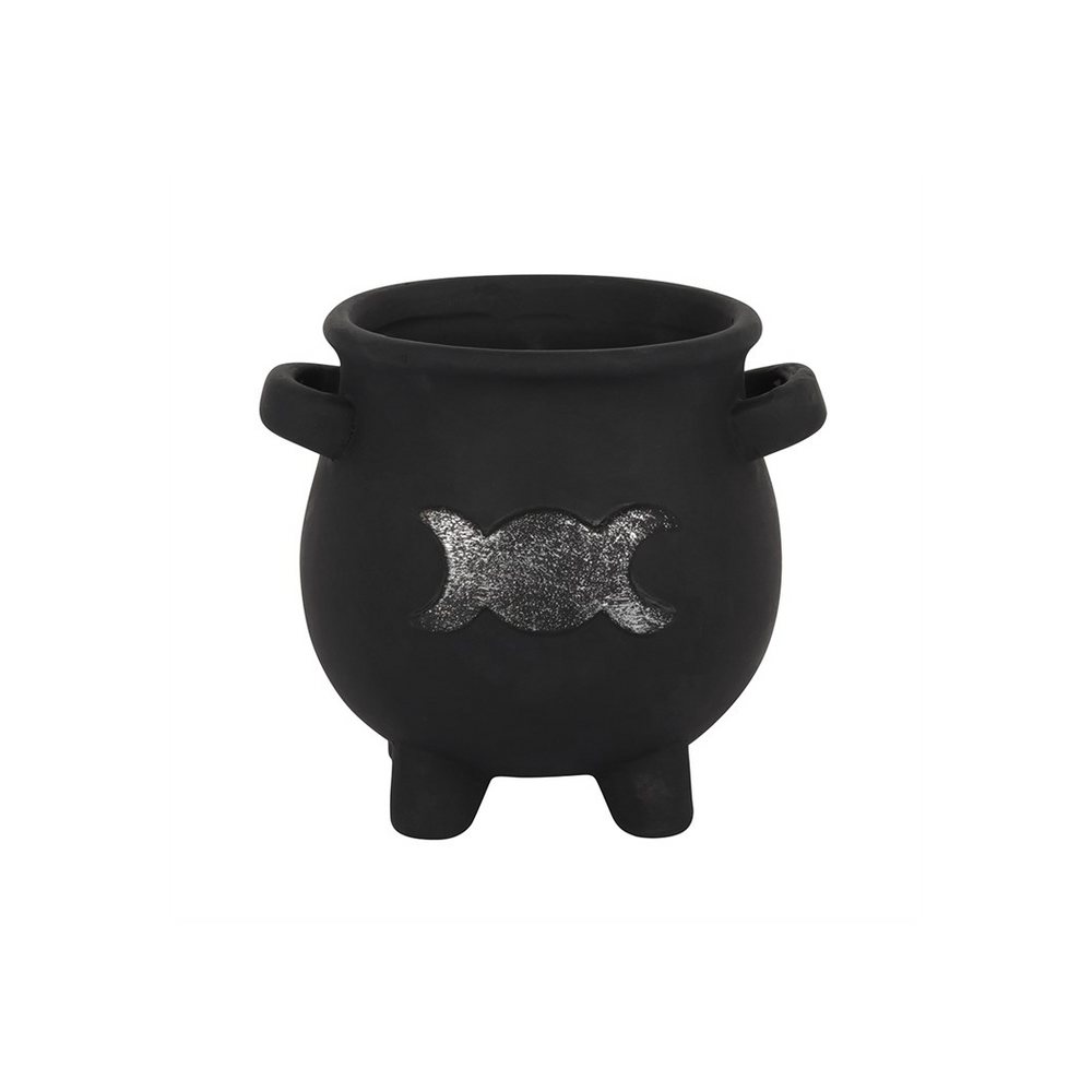 Triple Moon Cauldron Terracotta Plant Pot