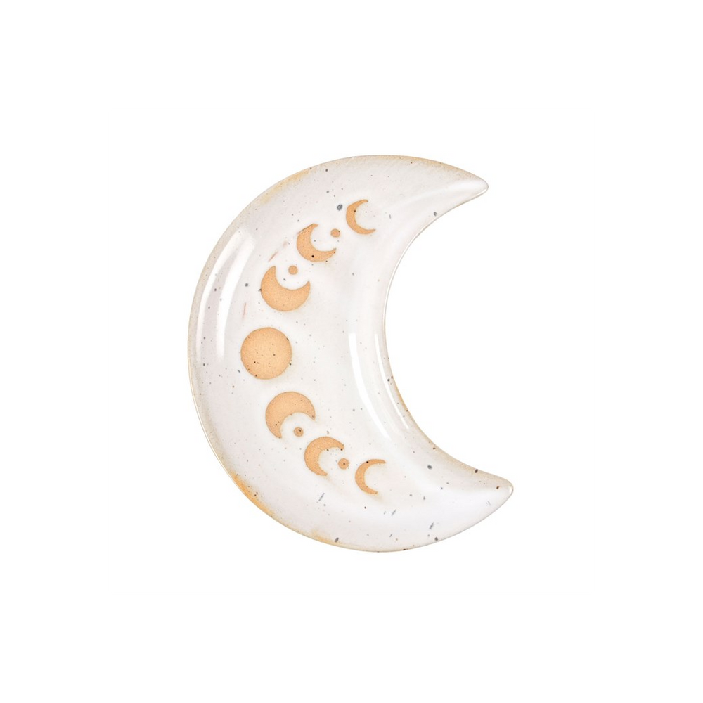 Enhance Your Décor with a 12cm Moon Phase Crescent Ceramic Trinket Tray