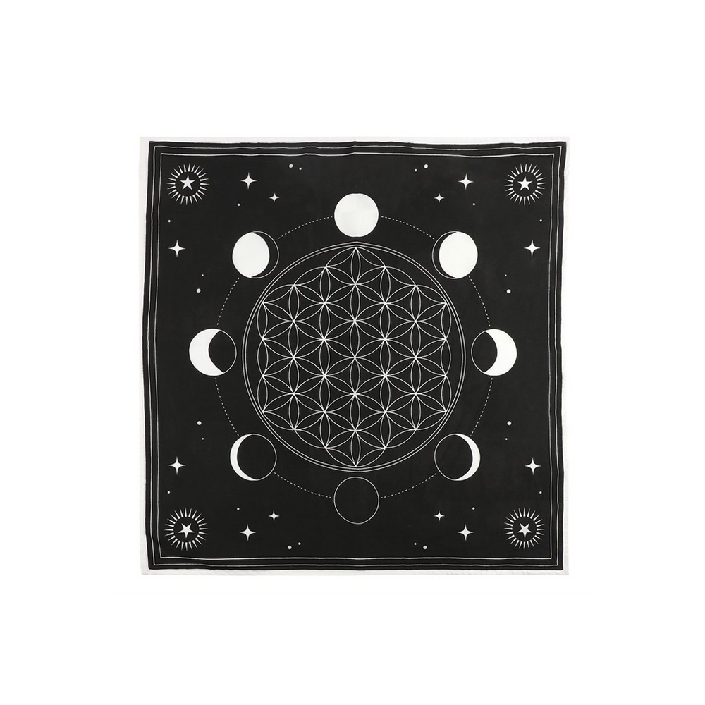 Moon Phase Crystal Grid Altar Cloth