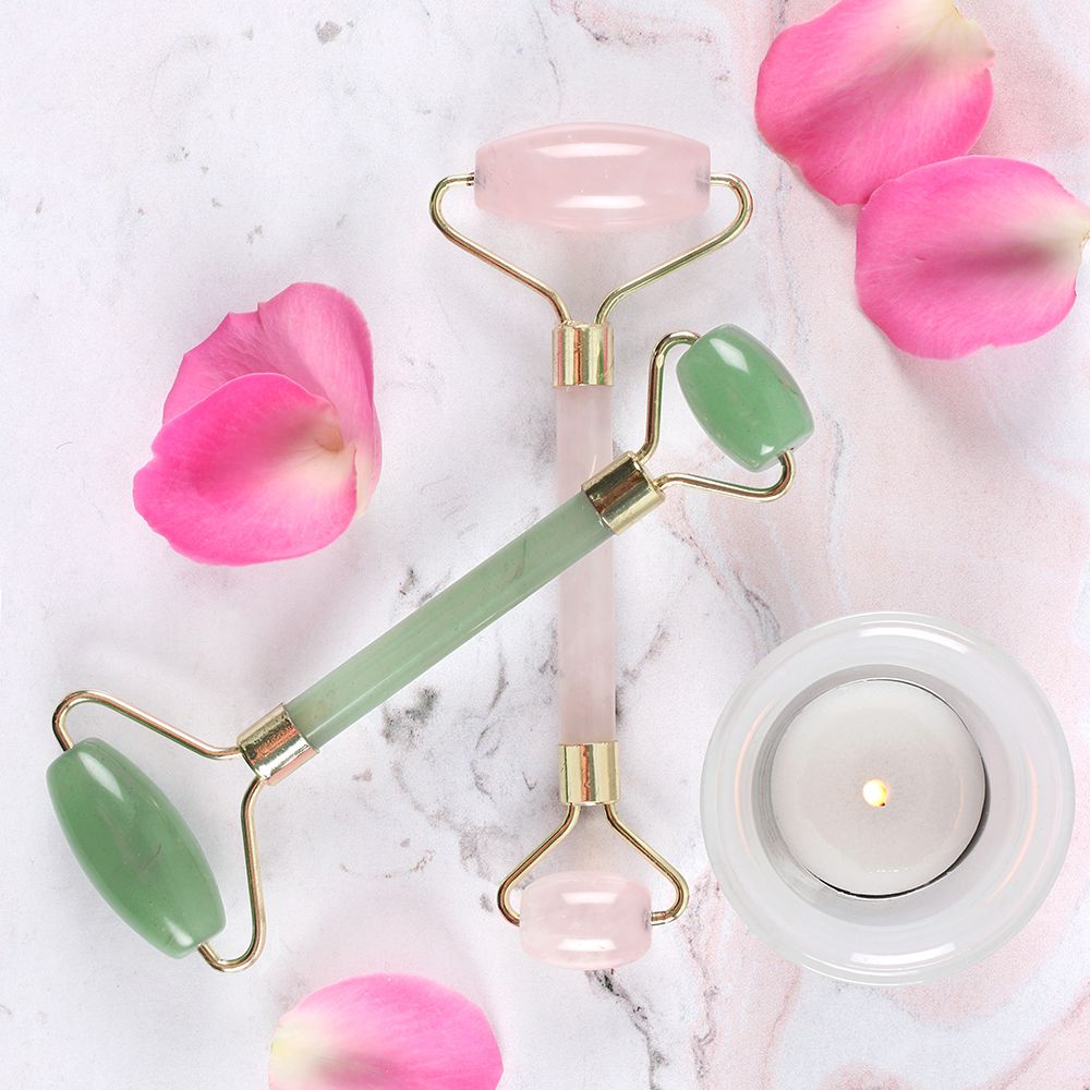 Rose Quartz Dual Ended Face Roller