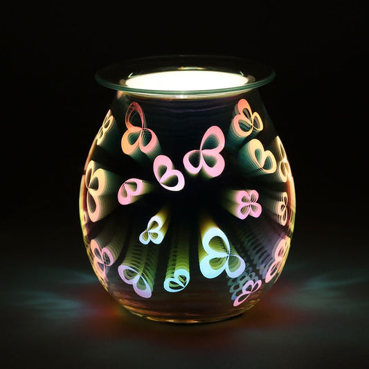 Electric Oil / Wax Melt Burner 3D Flower Petal Light Up