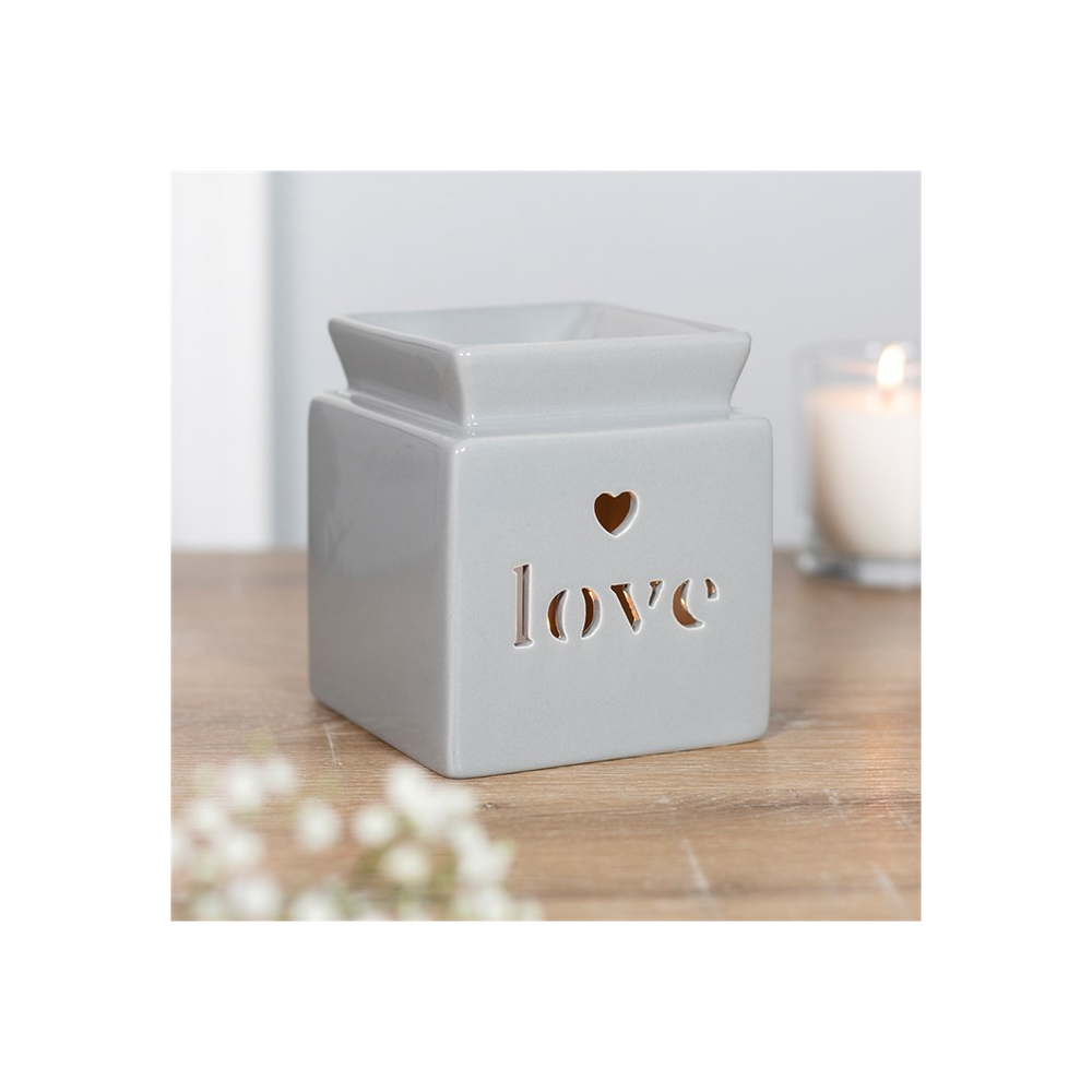 Grey Love Cut Out Oil Burner