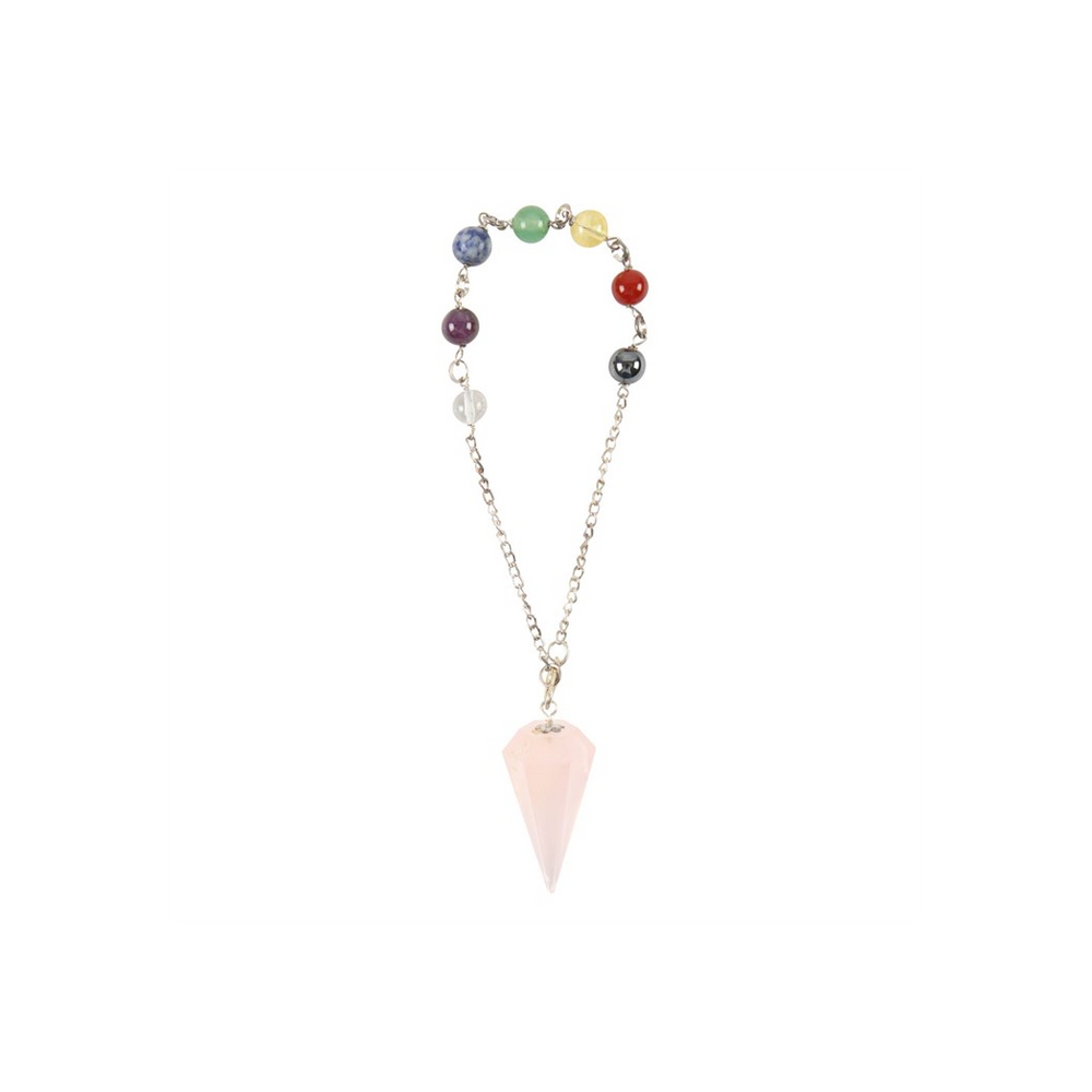 Rose Quartz Chakra Pendulum Bracelet