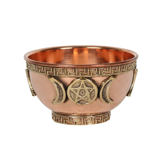 Triple Moon Brass Offering Bowl